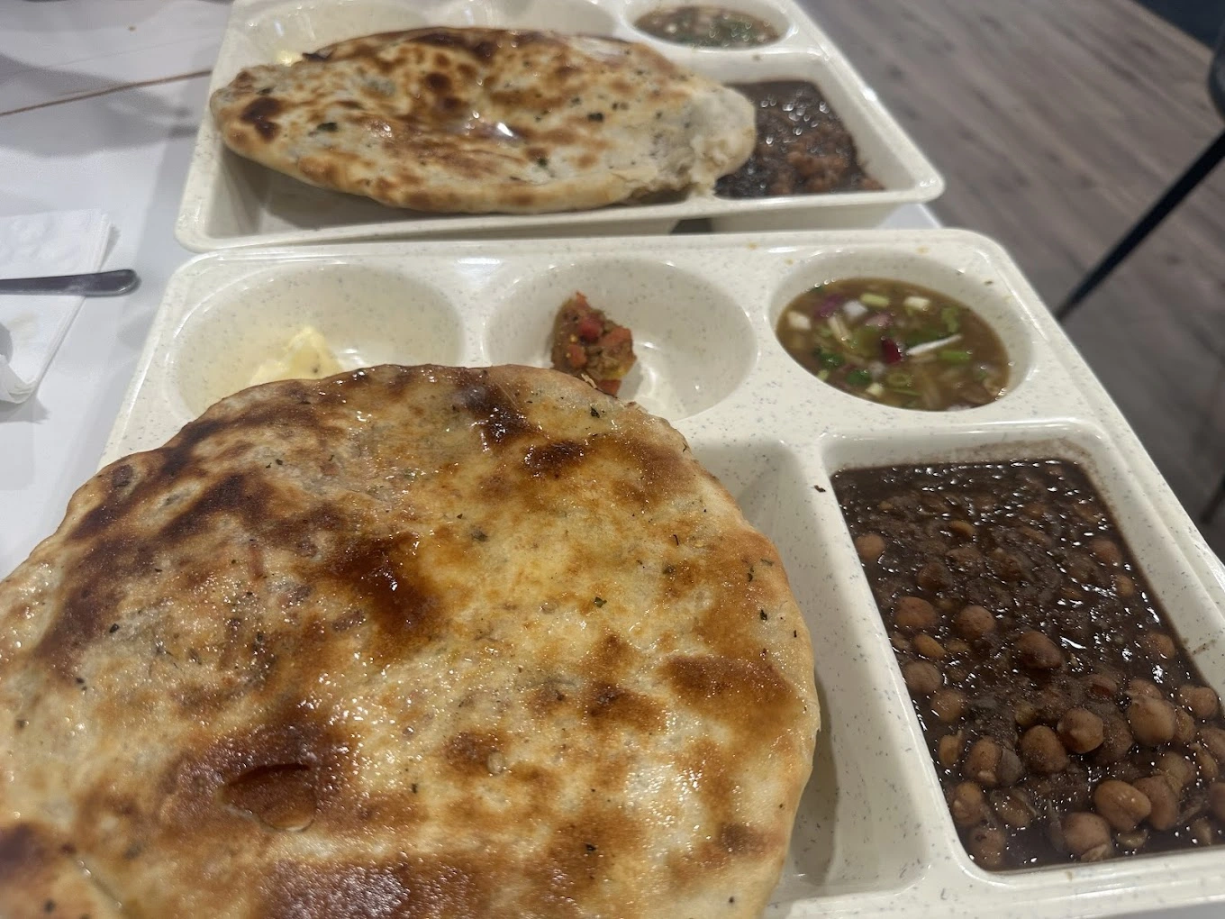 Paneer Kulcha - Cottage cheese filled kulcha at Amritsari Kulcha Point Fort Richmond Winnipeg